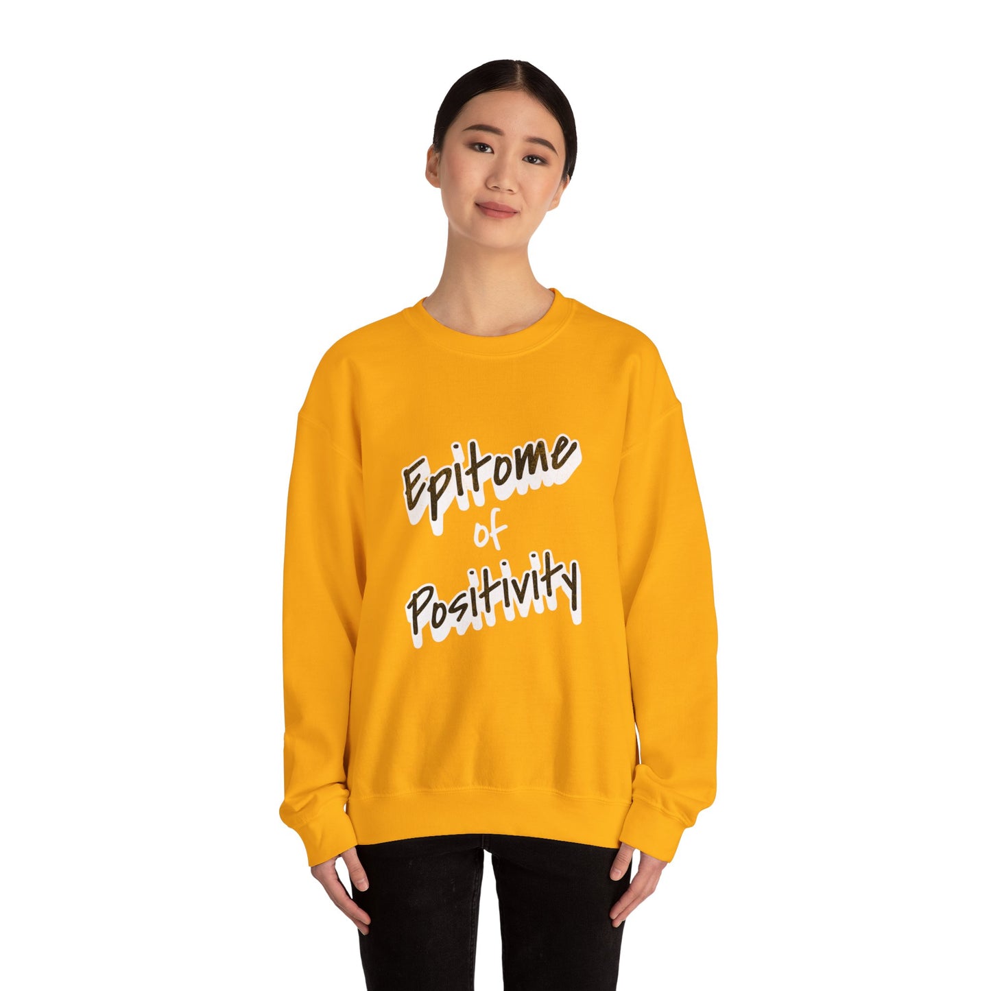 Bold Positive Phrase Unisex Sweatshirt, Motivational Crewneck Jumper, Inspirational Pullover, Cozy Graphic Sweater, Relaxing Lounge Wear