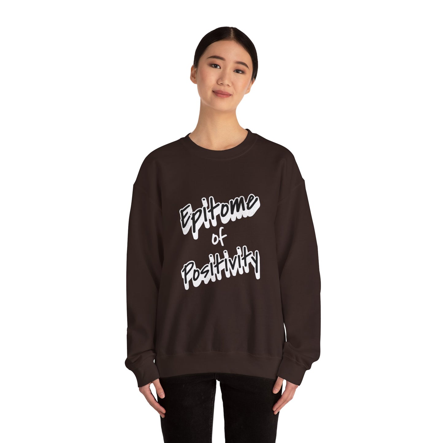 Bold Positive Phrase Unisex Sweatshirt, Motivational Crewneck Jumper, Inspirational Pullover, Cozy Graphic Sweater, Relaxing Lounge Wear