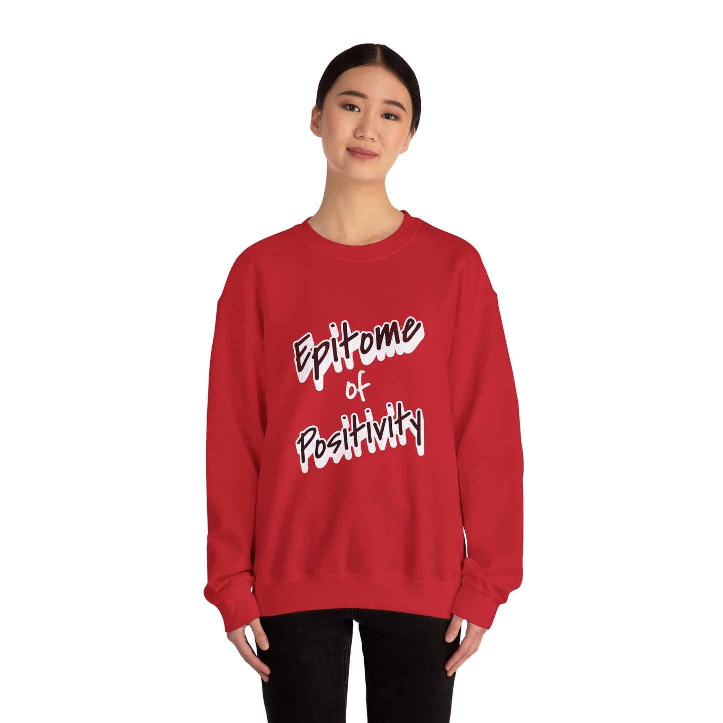 Bold Positive Phrase Unisex Sweatshirt, Motivational Crewneck Jumper, Inspirational Pullover, Cozy Graphic Sweater, Relaxing Lounge Wear